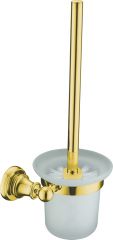 Brass toilet brush holder (glass)